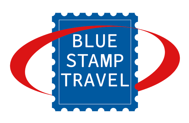 Blue Stamp Travel Logo