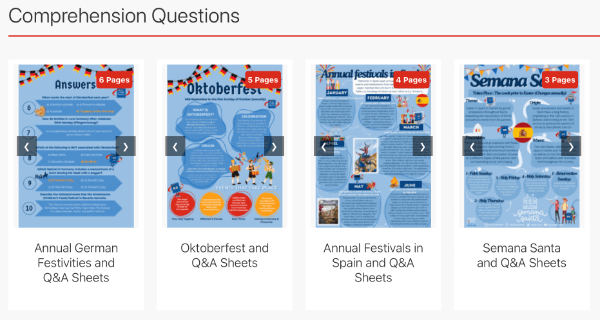 Screenshot from Blue Stamp Classroom Resources page